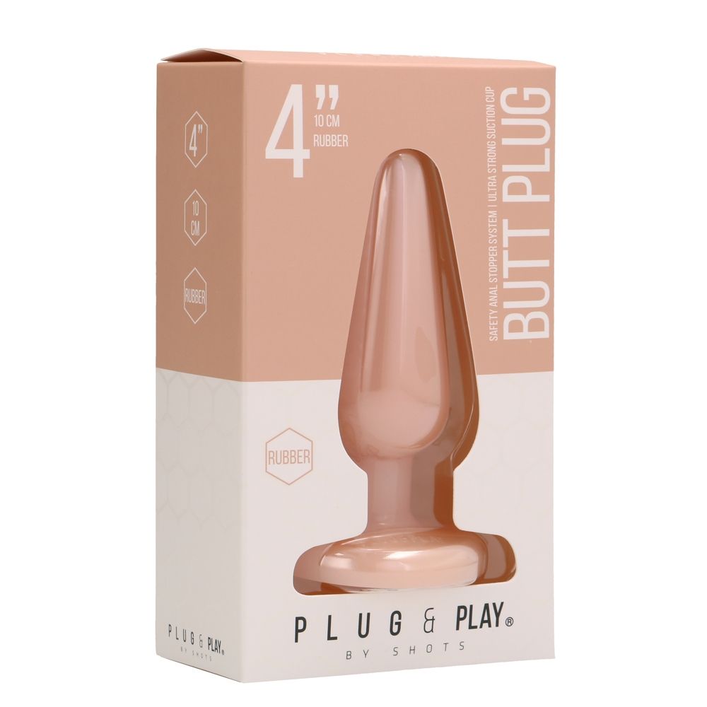 Plug Anal Rubber Butt Plug Lisse 10 cm
