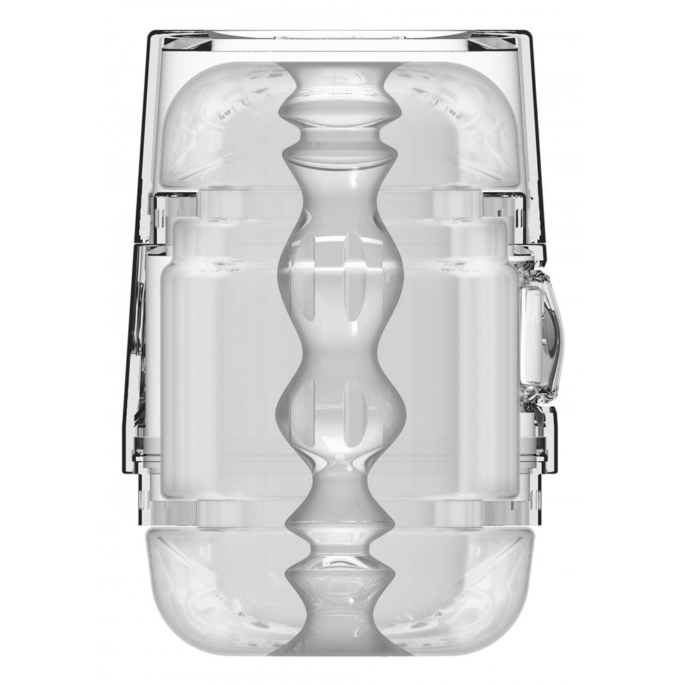 Masturbateur Mini Main Squeeze POP-OFF Optix Crystal Blanc