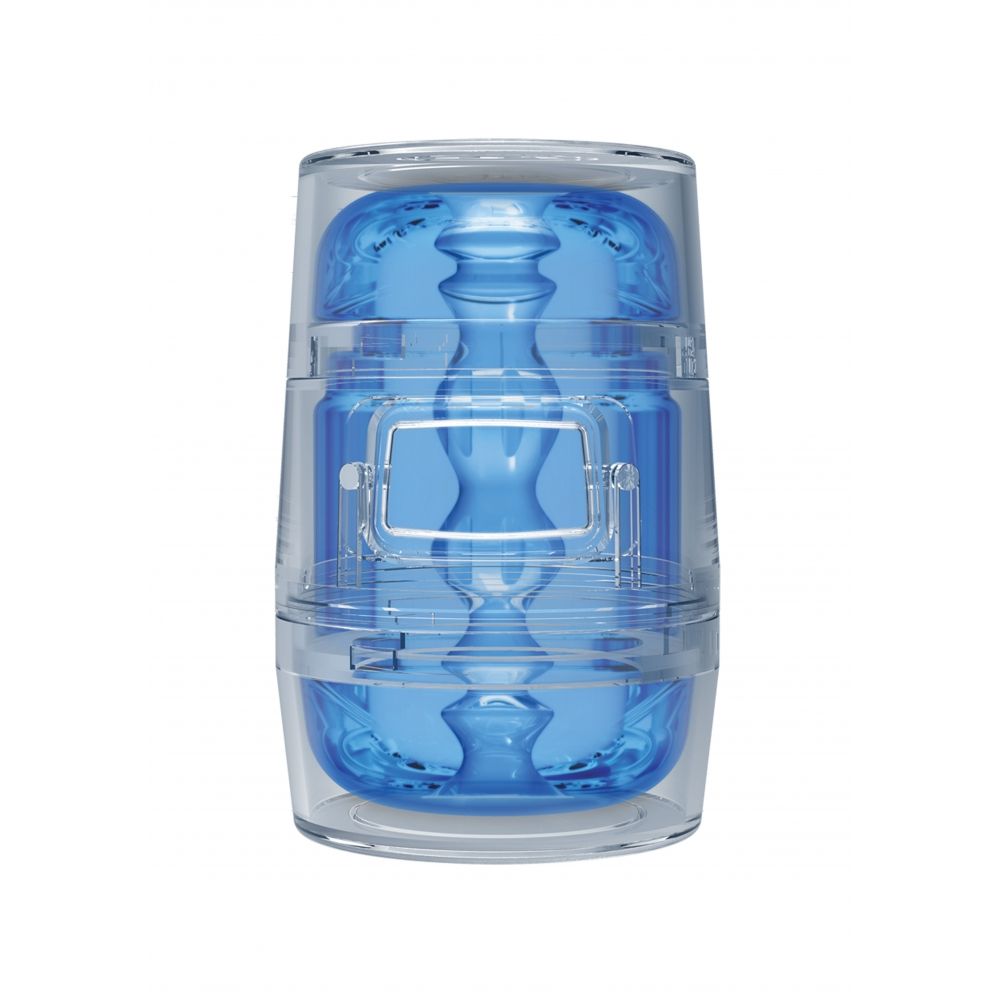 Masturbateur Mini Main Squeeze POP-OFF Optix Crystal Bleu
