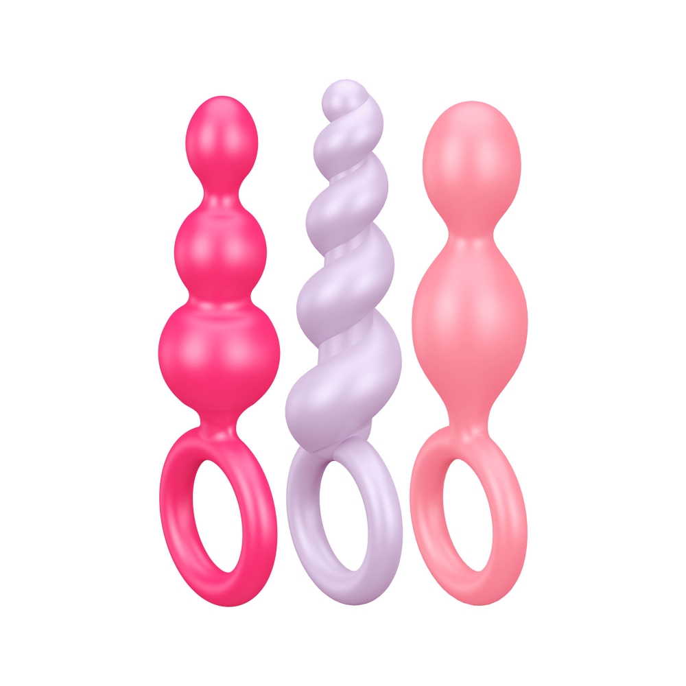 Kit 3 Plugs Anal Satisfyer Booty Call Colored