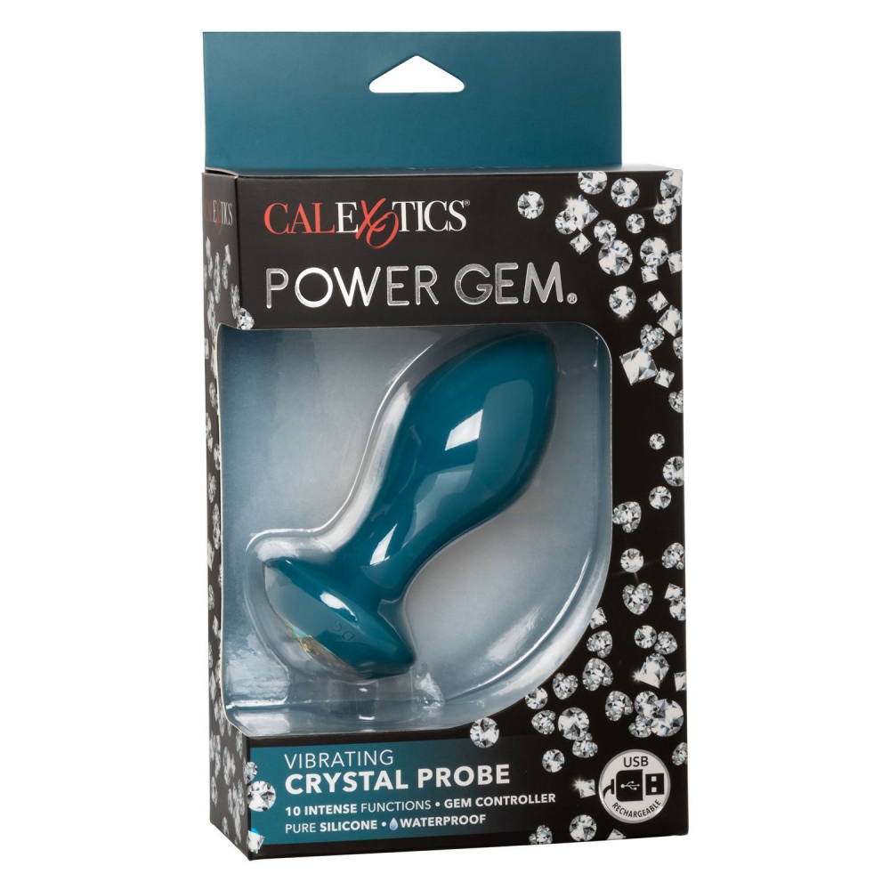 Plug Anal Vibrant Power Gem Crystal Probe