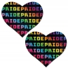 Caches-Seins Love Coeur Noir Rainbow Pride