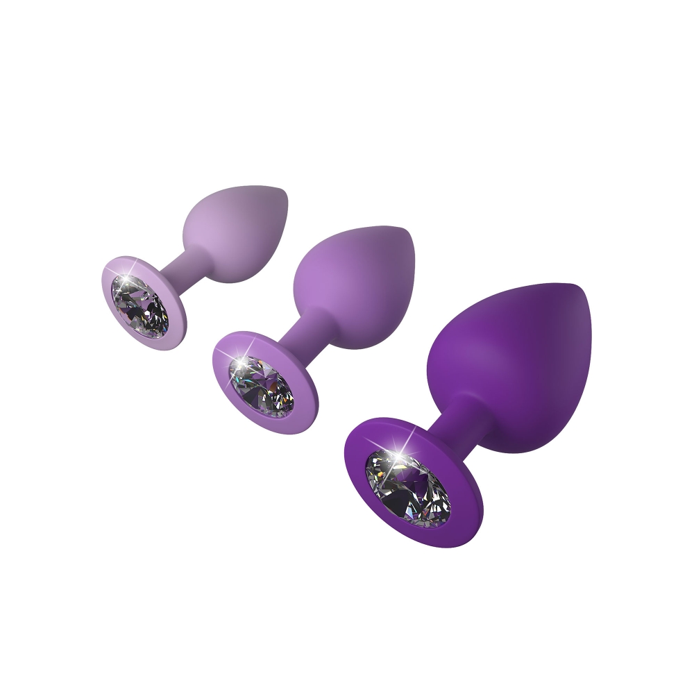 Kit de 3 Plugs Anal en Silicone Fantasy For Her Her Little Gems