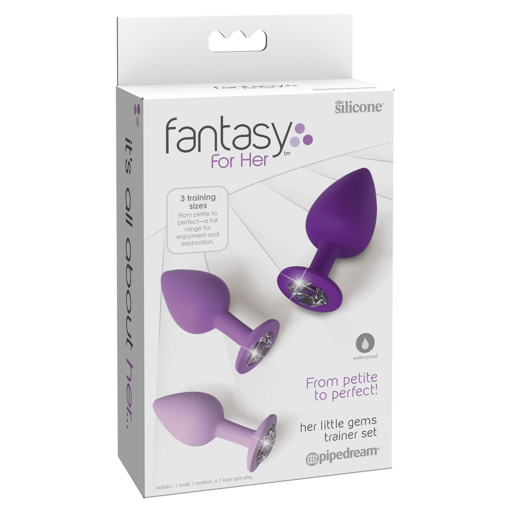Kit de 3 Plugs Anal en Silicone Fantasy For Her Her Little Gems