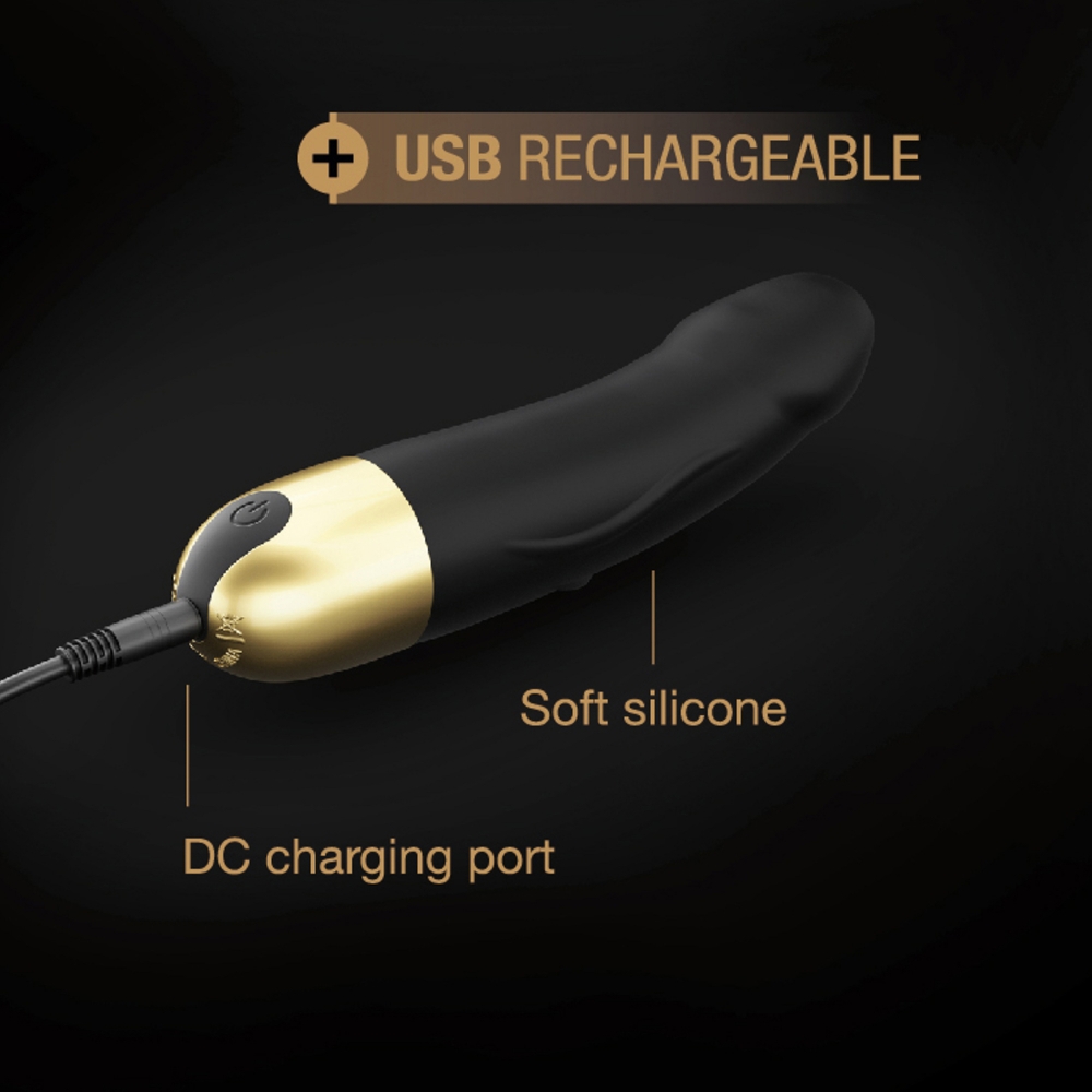 Vibromasseur Real Vibration S Rechargeable Black & Gold Edition