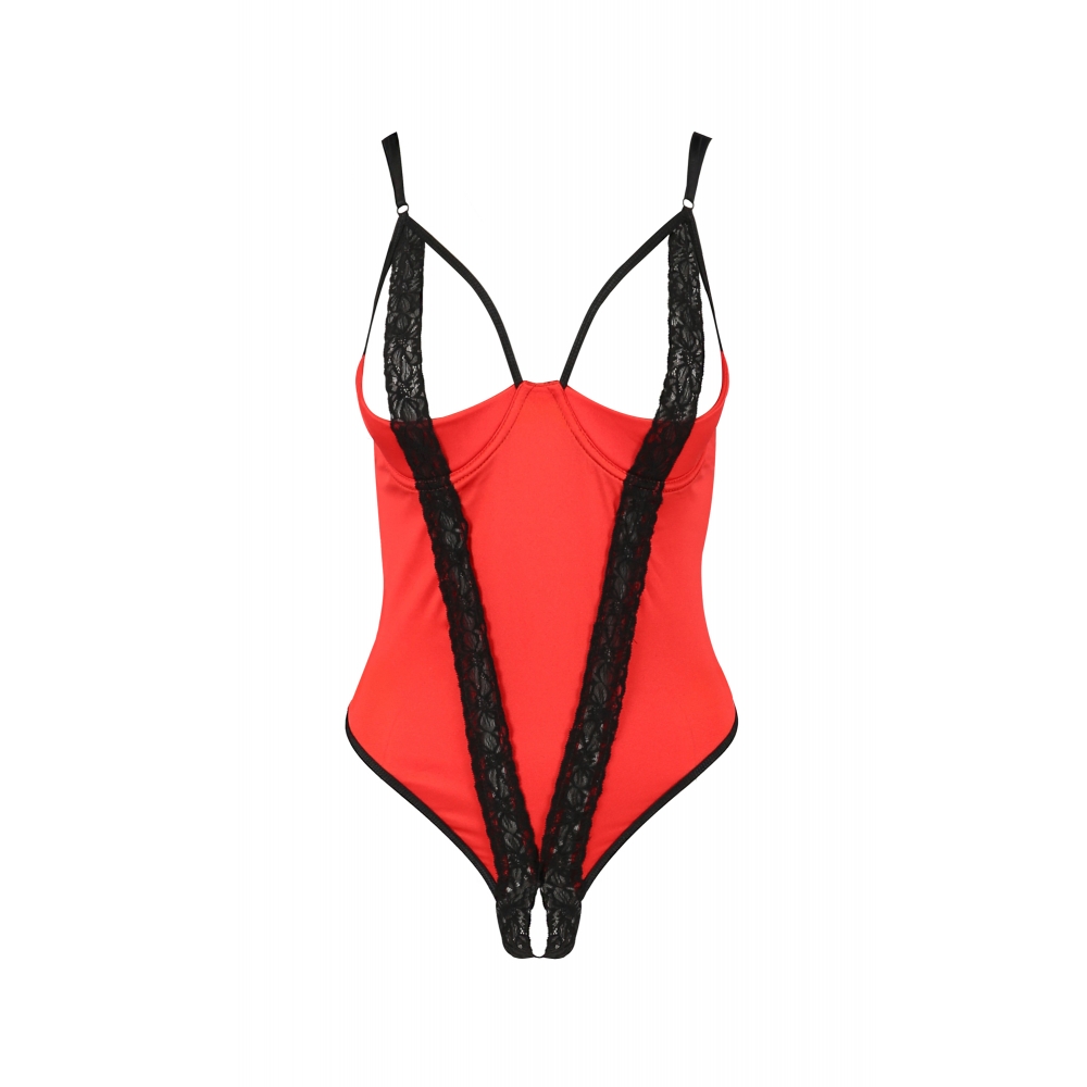 Body Femmina Ouvert Rouge Devil Collection