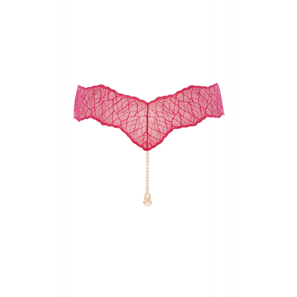 String Sydney Double Perles Rouge