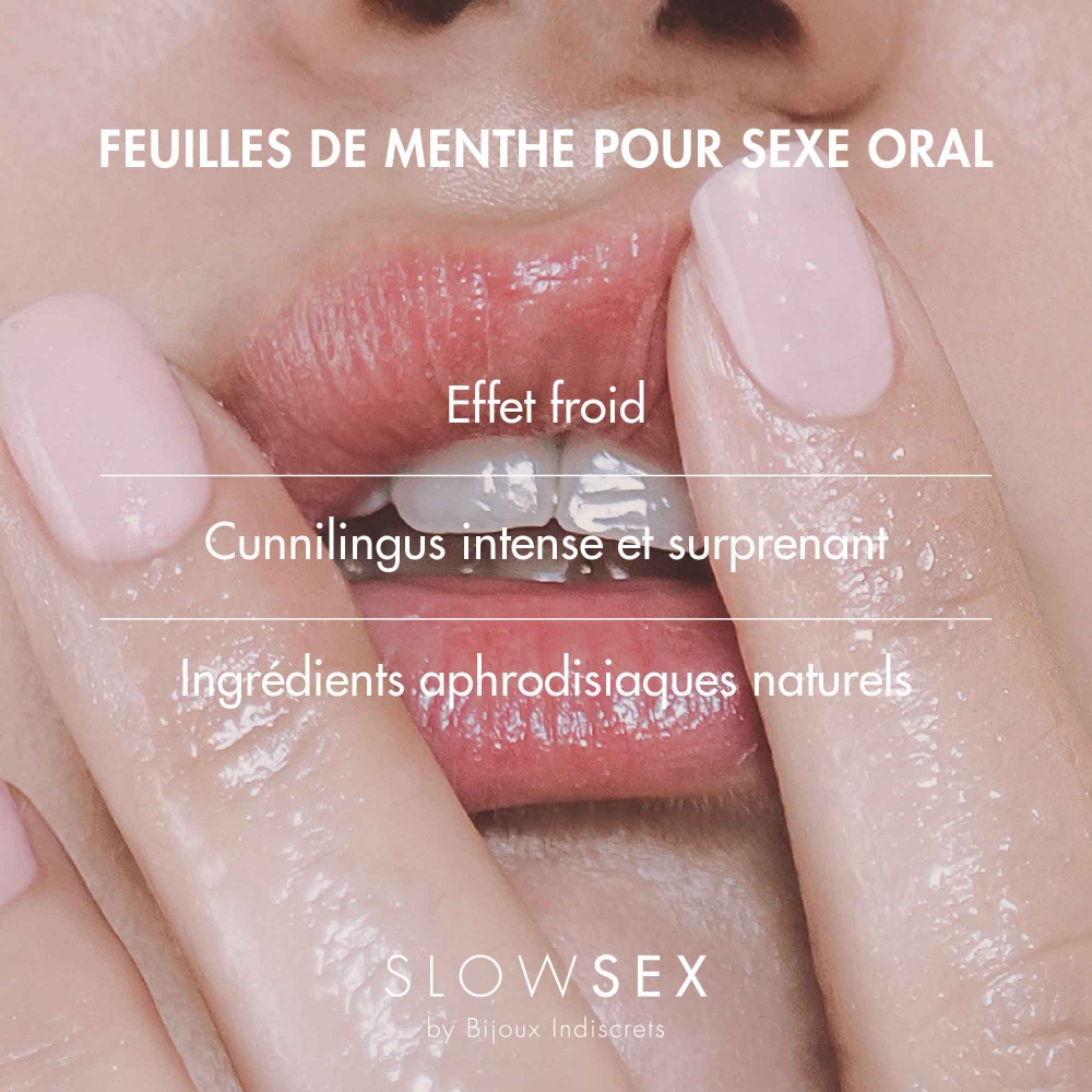Feuilles de Menthe Stimulantes Oral Sex Strips Slow Sex