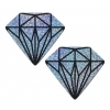 Caches-Tétons Diamant Scintillant Argentés