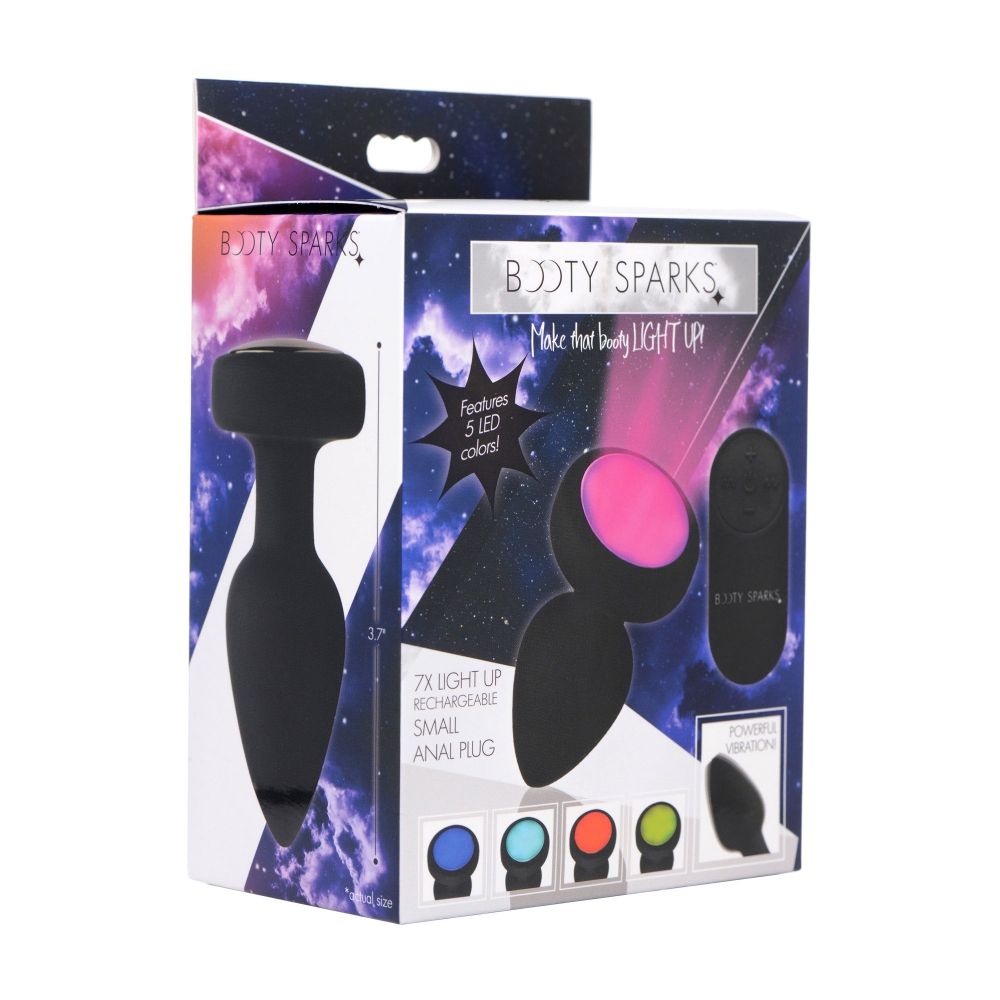Plug Anal Vibrant Lumineux Silicone 7X Light Up Small