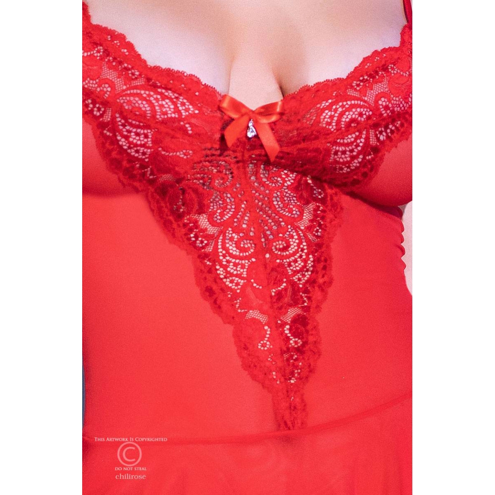 Nuisette Babydoll CR4392 Rouge