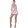 Costume Robe Infirmière Blanc & Rouge