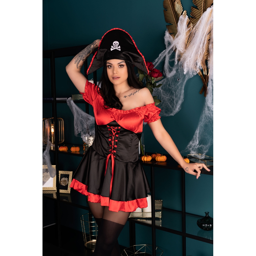 Costume Pirate Corsaro Noir & Rouge