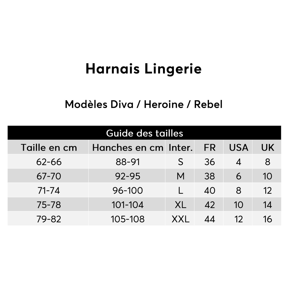 Harnais Lingerie Diva Noir
