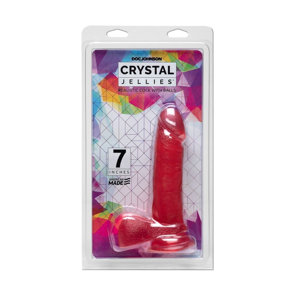 Gode Ventouse Réaliste Crystal Jellies 17,8 cm
