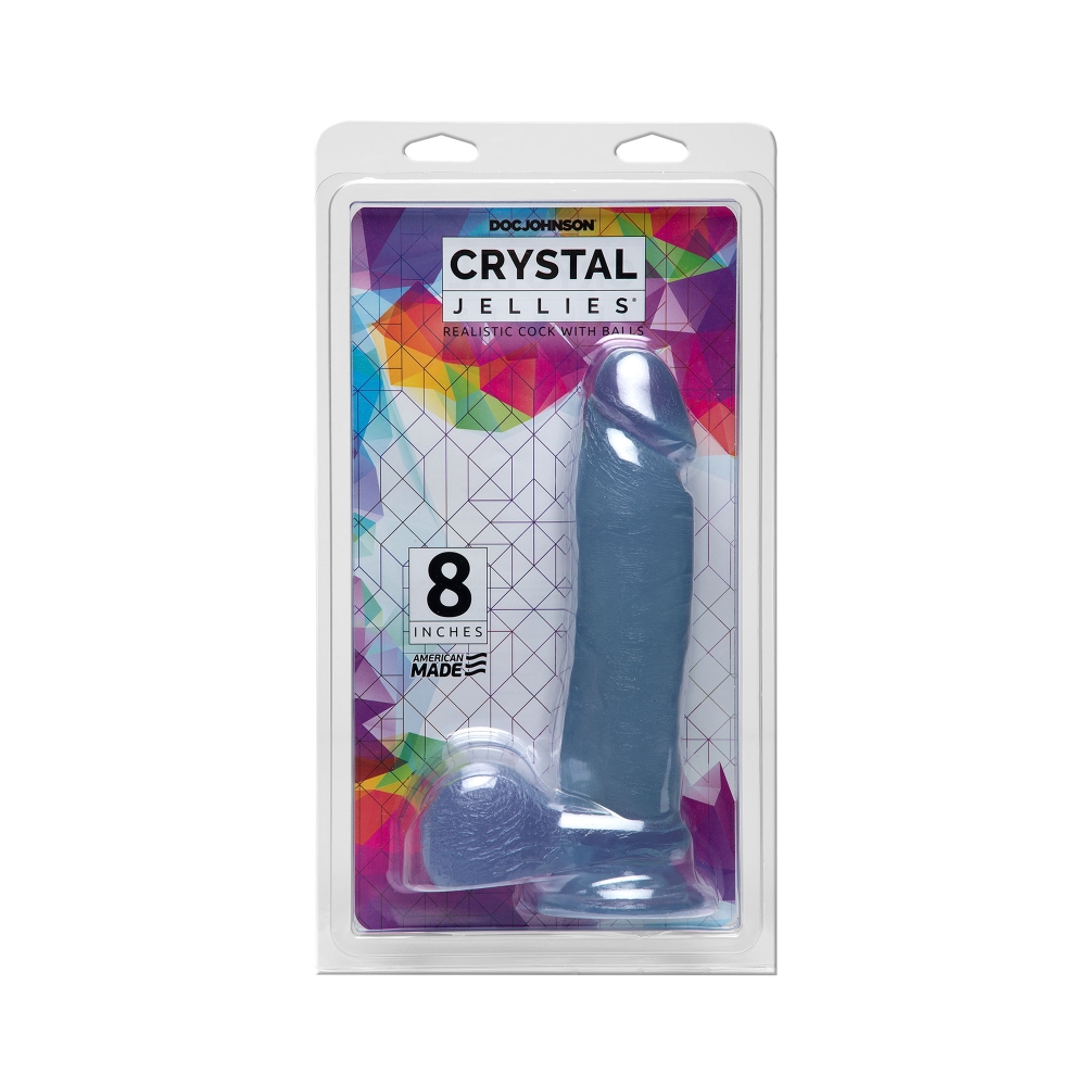 Gode Ventouse Crystal Jellies Realistic Cock with Balls 20,3 cm