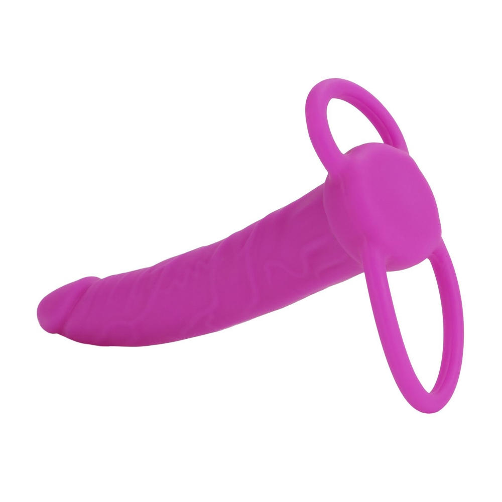 Gode & Cockring Silicone Love Rider Dual Penetrator