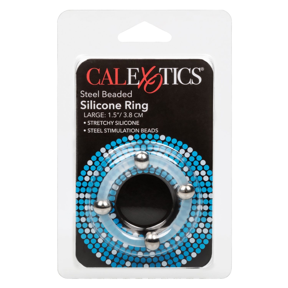 Cockring Perlé Silicone Steel Beaded Large