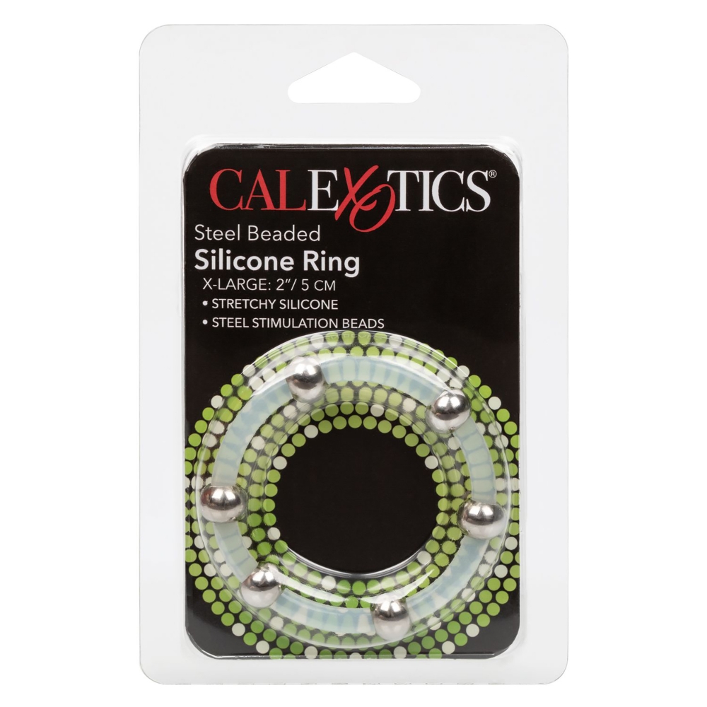 Cockring Perlé Silicone Steel Beaded XL