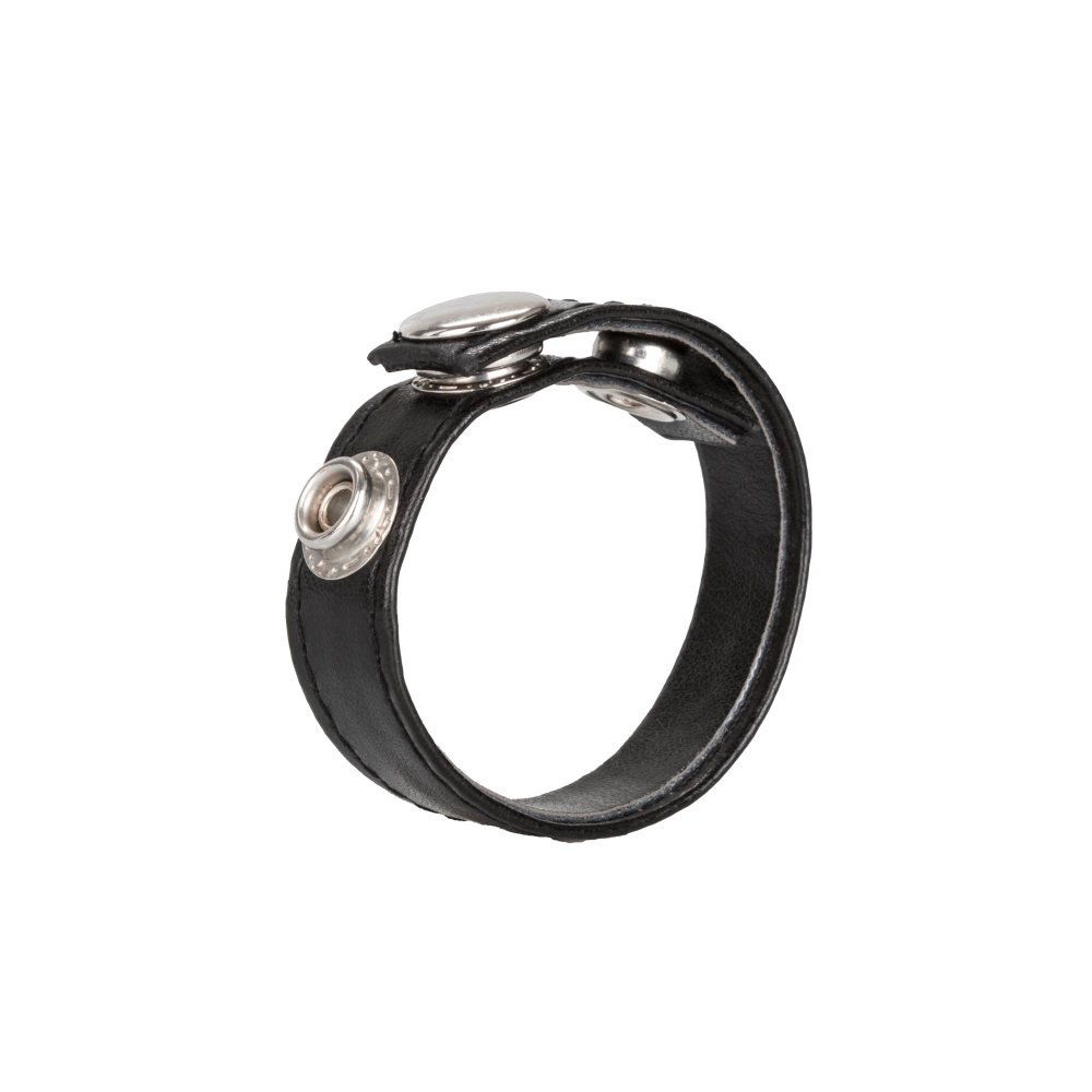 Cockring Cuir Leather 3-Snap