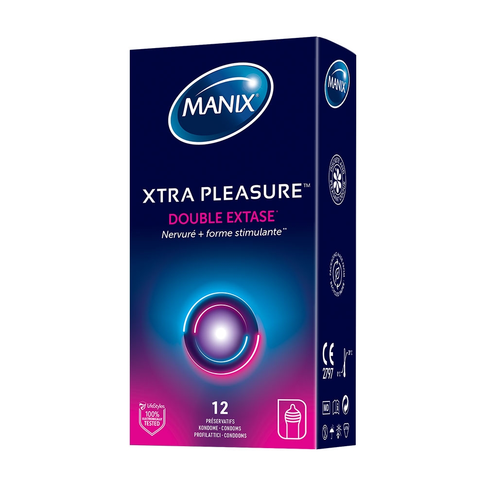 Préservatifs Xtra Pleasure Double Extase Boîte de 12