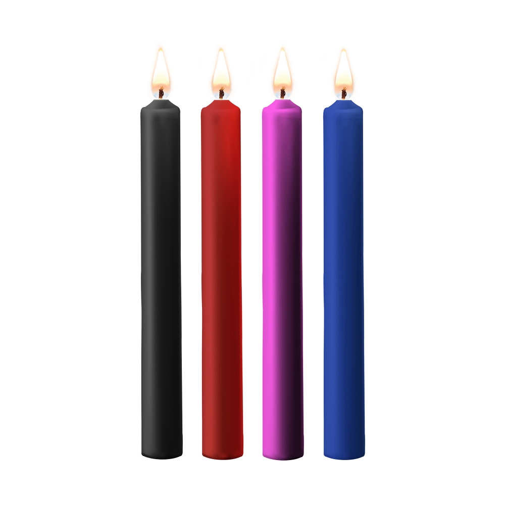 Kit 4 Bougies Basse Température Colorées Teasing Wax Candles Large