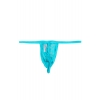 String Ficelle Dentelle Transparent Bleu