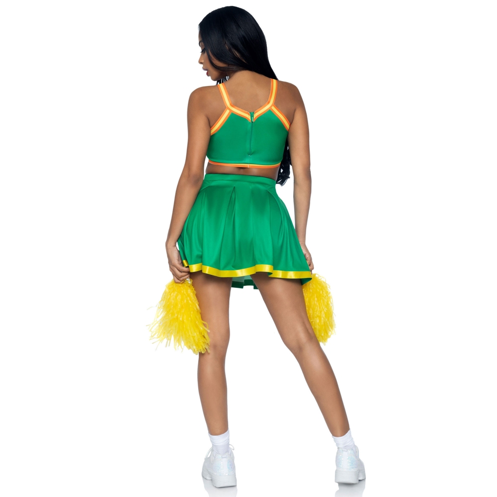 Costume 3 Pièces Cheerleader 87000 Vert & Jaune