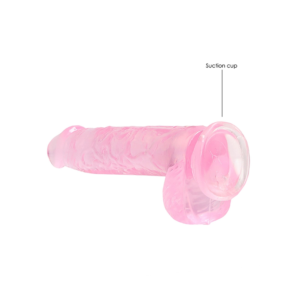 Gode avec Testicules Crystal Clear 15,2 cm