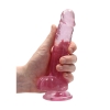 Gode avec Testicules Crystal Clear 17,8 cm