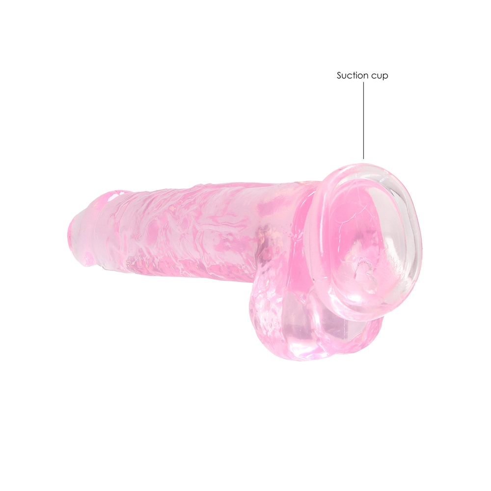 Gode avec Testicules Crystal Clear 20,3 cm