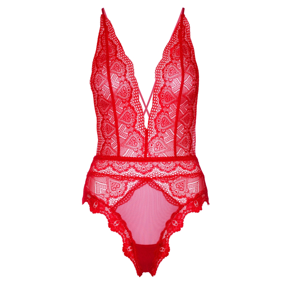Body Maille & Dentelle Coeur Rouge