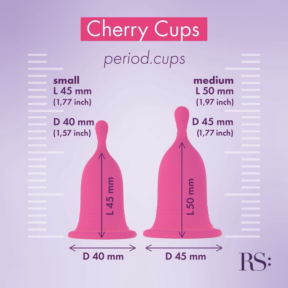 Kit de 2 coupes menstruelles Femcare Cherry Cup