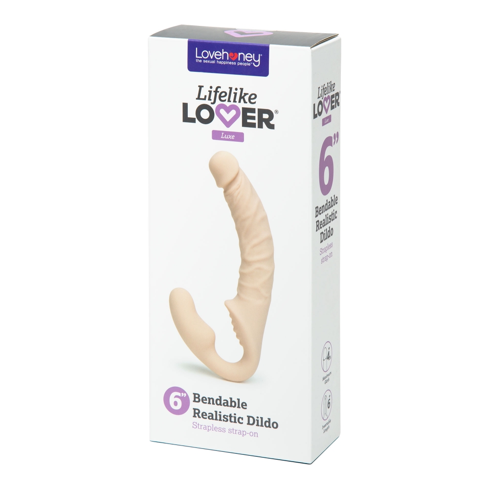 Strap-on réaliste silicone 22,9 cm Luxe Lifelike Lover