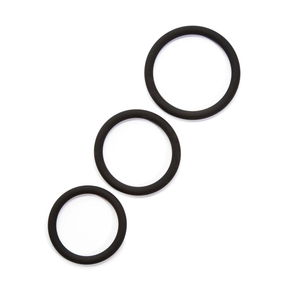 Kit de 3 cockrings silicone Stretchy Get Hard