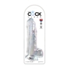 Gode avec testicules 22,9 cm King Cock Clear