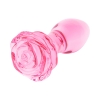 Plug anal en verre Full Bloom Rose medium