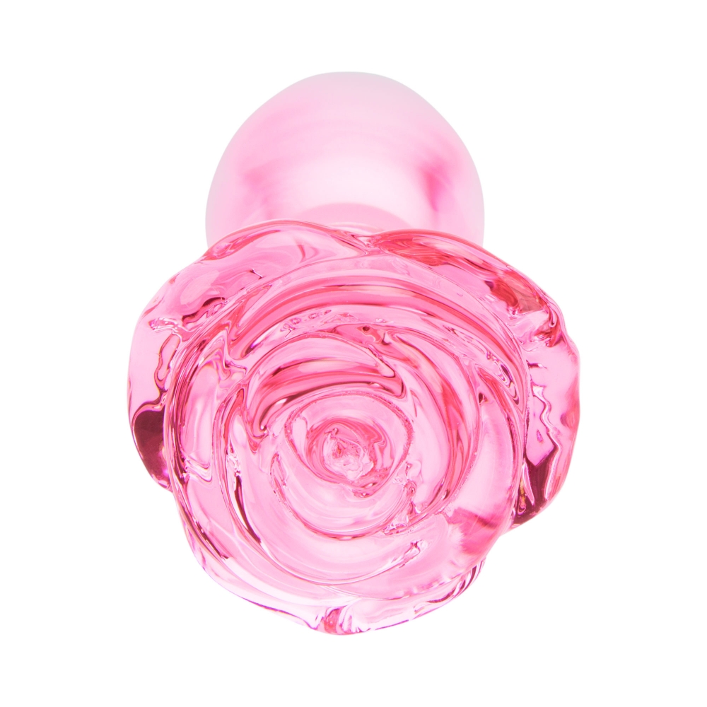 Plug anal en verre Full Bloom Rose medium