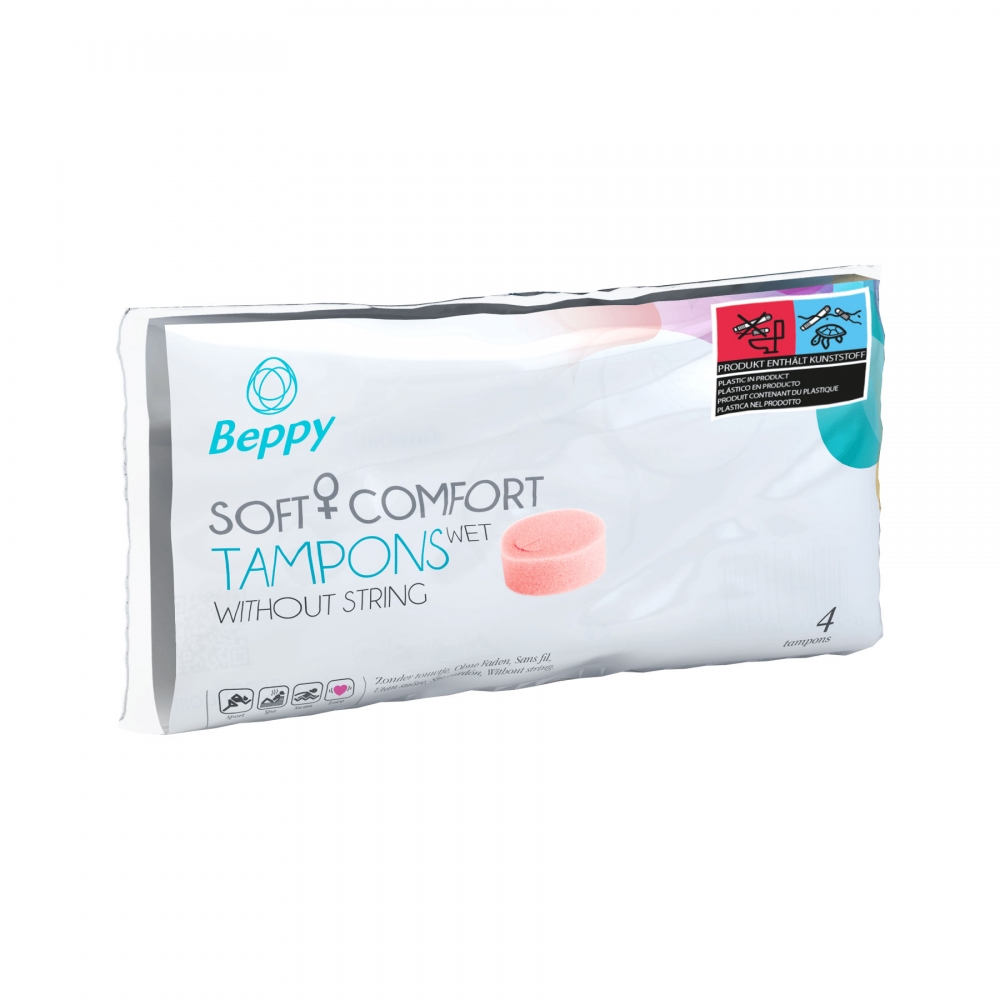 Éponges Menstruelles Soft + Comfort WET Tampons Boîte de 4