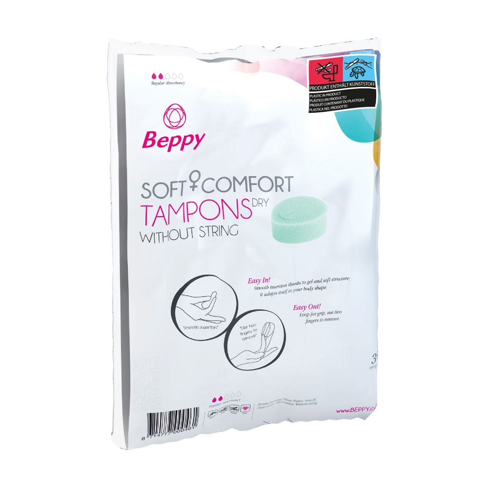 Éponges Menstruelles Soft + Comfort DRY Tampons Boîte de 30