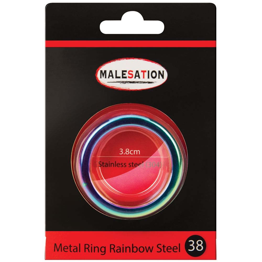 Cockring Metal Ring Rainbow Steel 3,8 cm 