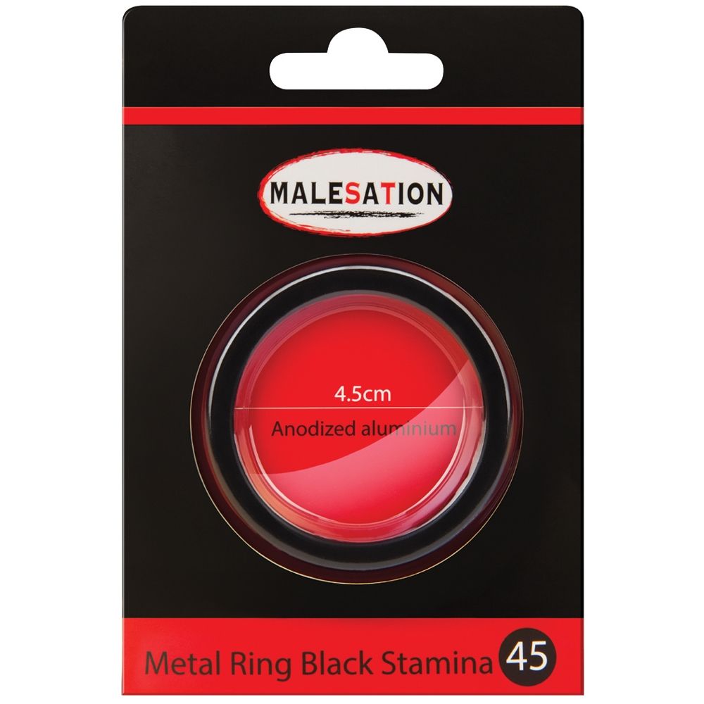 Cockring Metal Ring Stamina Noir 4,5 cm 