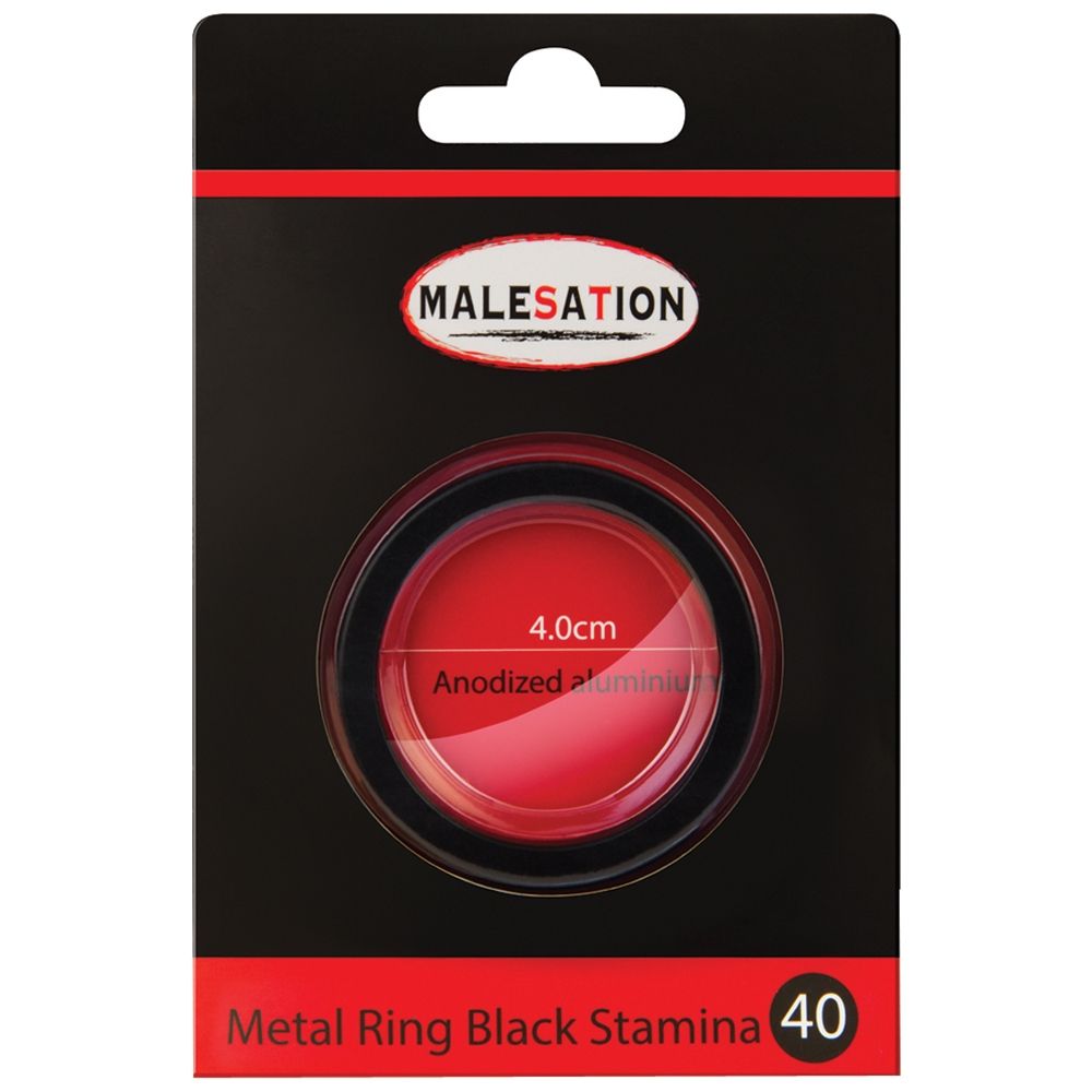 Cockring Metal Ring Stamina Noir 4 cm 