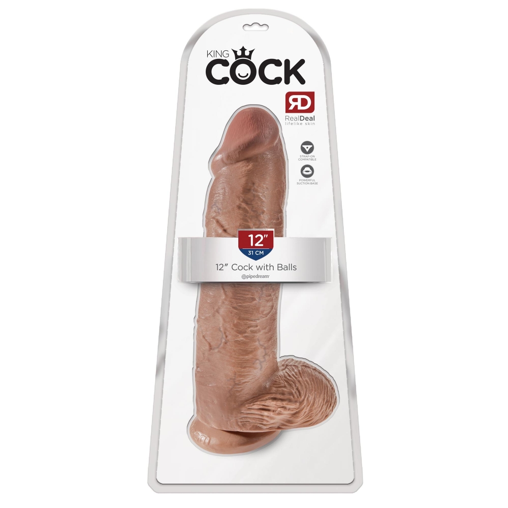 Dildo XXL avec Testicules 30,5 cm King Cock