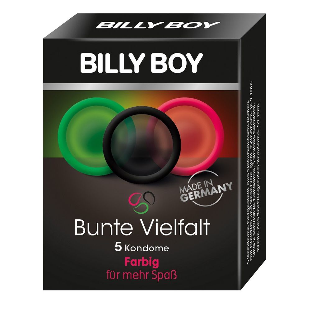 Préservatifs Billy Boy Colorés Boîte de 5