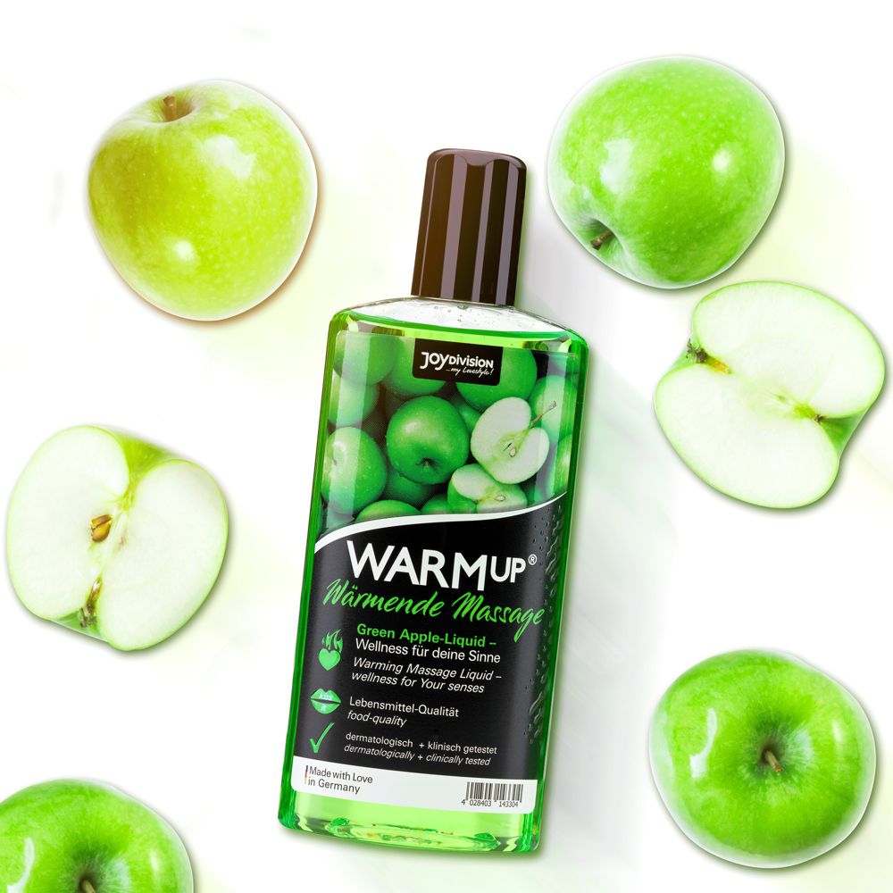 Huile de Massage Gourmande Chauffante WARMup Pomme Verte