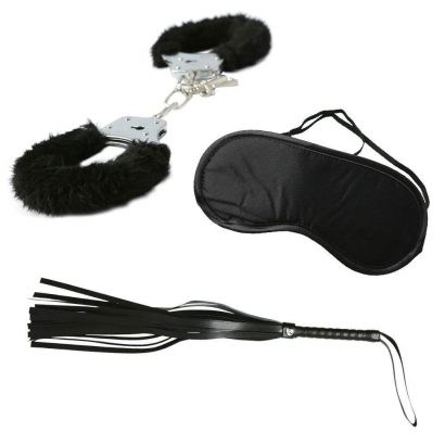 Image des 3 accessoires du kit d'introduction au BDSM de la marque Sex & Mischief