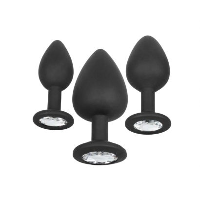Image des 3 plugs du kit de plugs anal silicone gem anal kit de la marque CalExotics