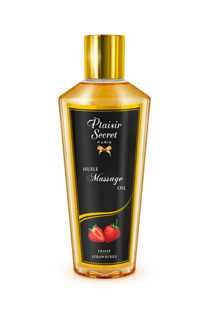 Huile de Massage Sèche Fraise 250 ml Plaisir Secret