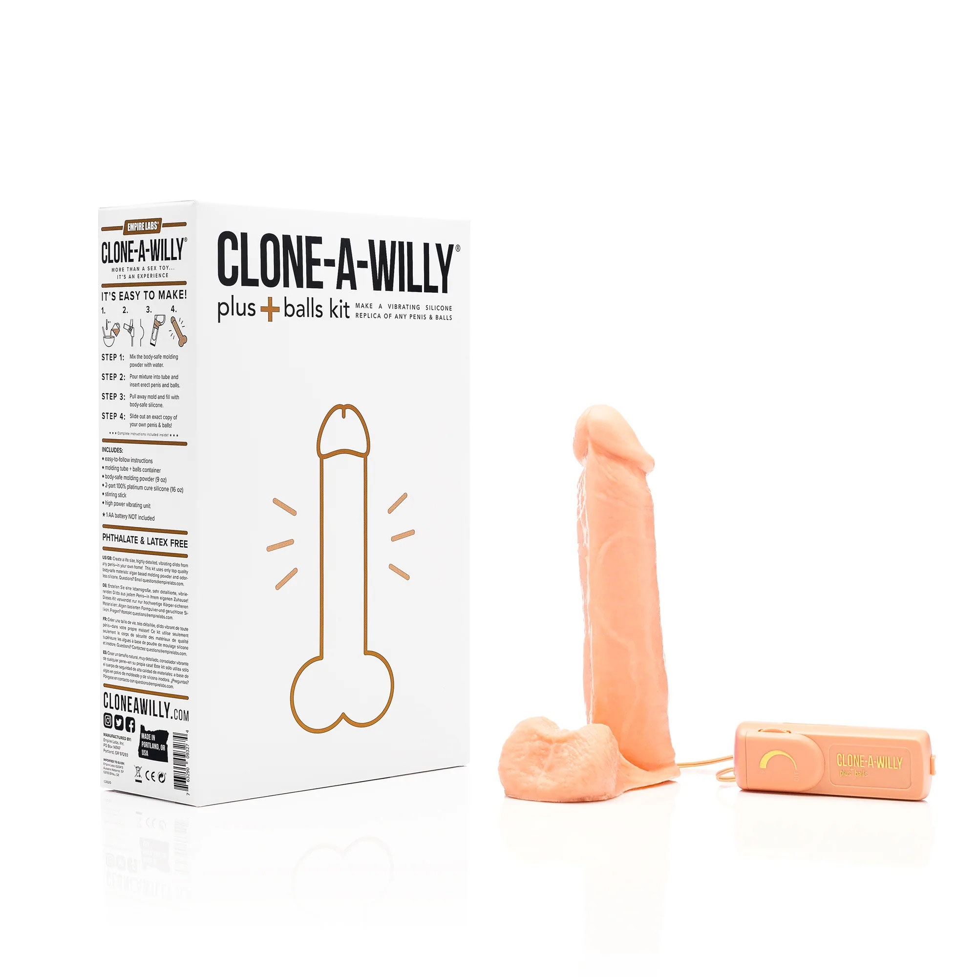 Vibromasseur Personnalisable avec Testicules Clone A Willy